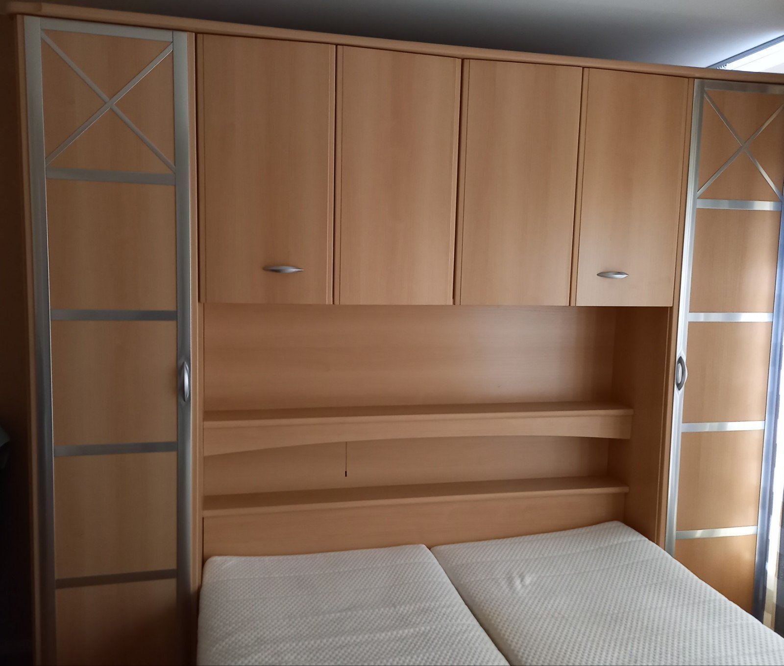 Complete slaapkamermeubel met bedombouw, Met deur(en), Gebruikt, 150 tot 200 cm, Modern