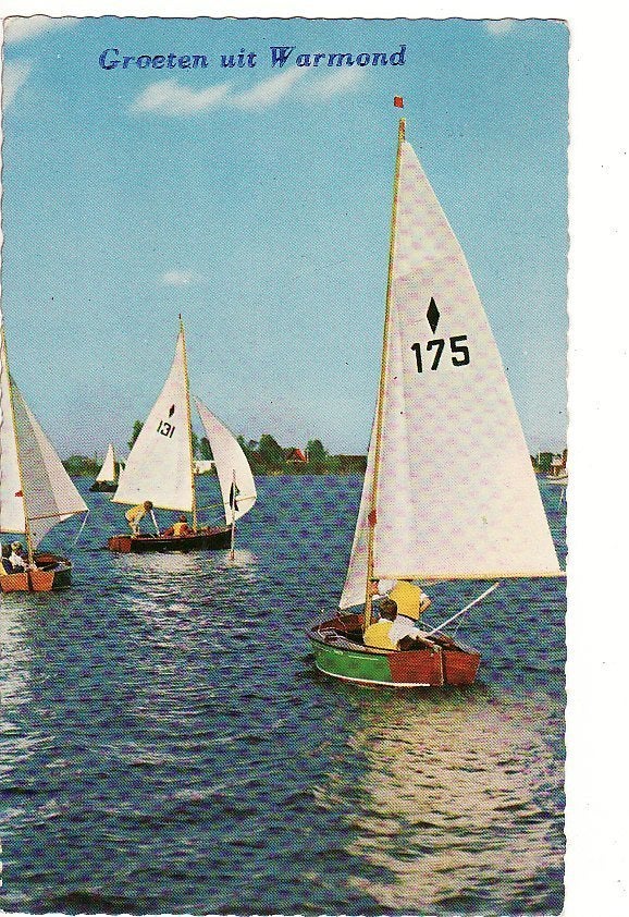 Warmond (ZH) Groeten uit 1963.(Zeilsport), Verzamelen, Ophalen, 1960 tot 1980, Gelopen, Zuid-Holland
