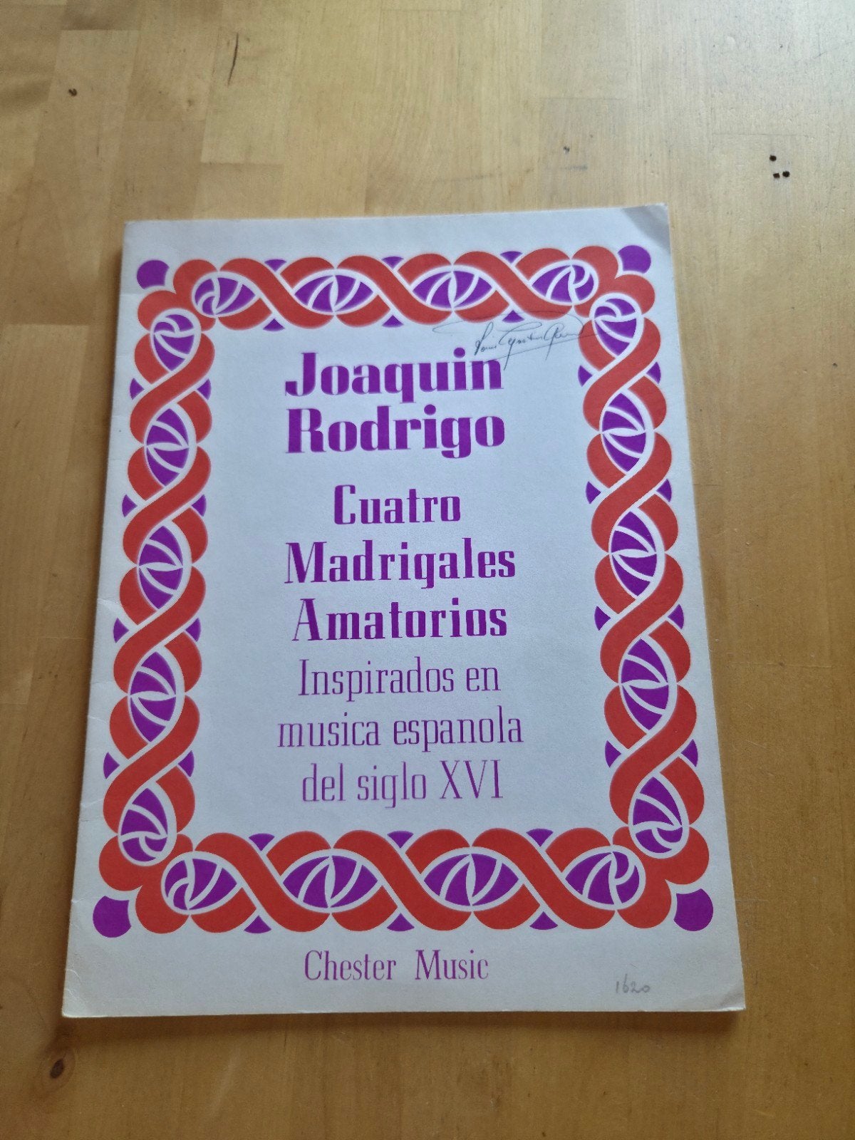 Joaquin Rodrigo - Cuatro Madrigales Amatorios (Bladmuziek), Zang, Gebruikt, Verzenden, Klassiek