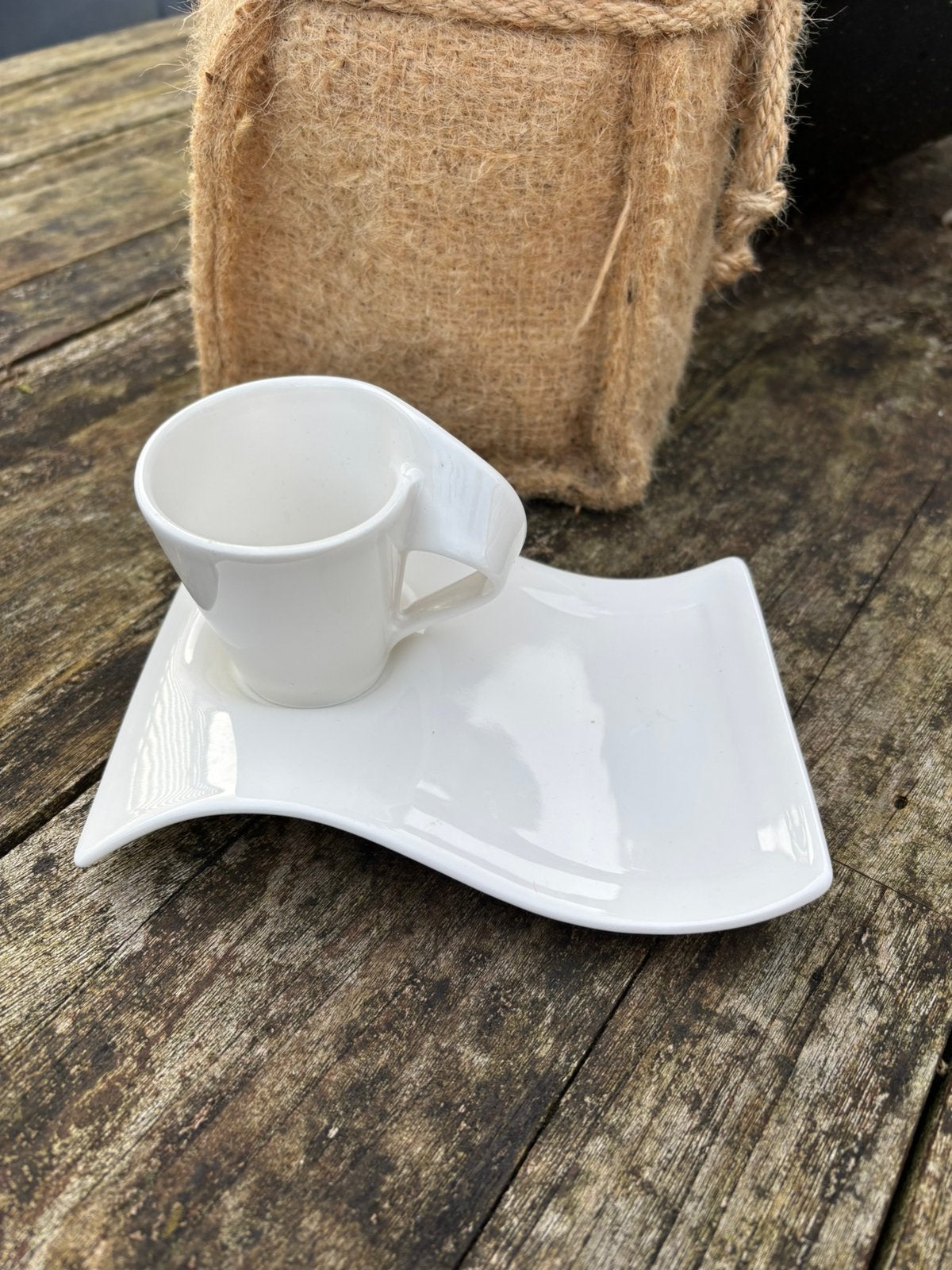 Villeroy & Boch espresso kop en schotel wave, Ophalen of Verzenden, Porselein, Overige stijlen, Kop(pen) en/of Schotel(s)