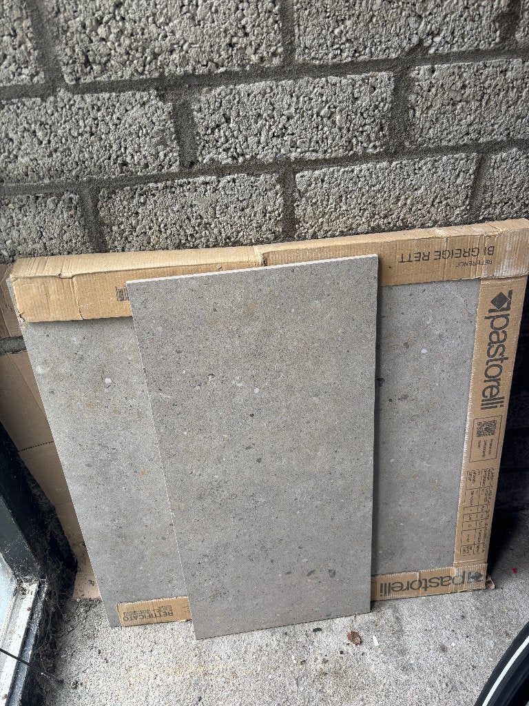 Tegels voor toiletruimte (wit 30x60) en zandkleur (60x60), Ophalen, 60 cm of meer, Nieuw, Minder dan 5 m²