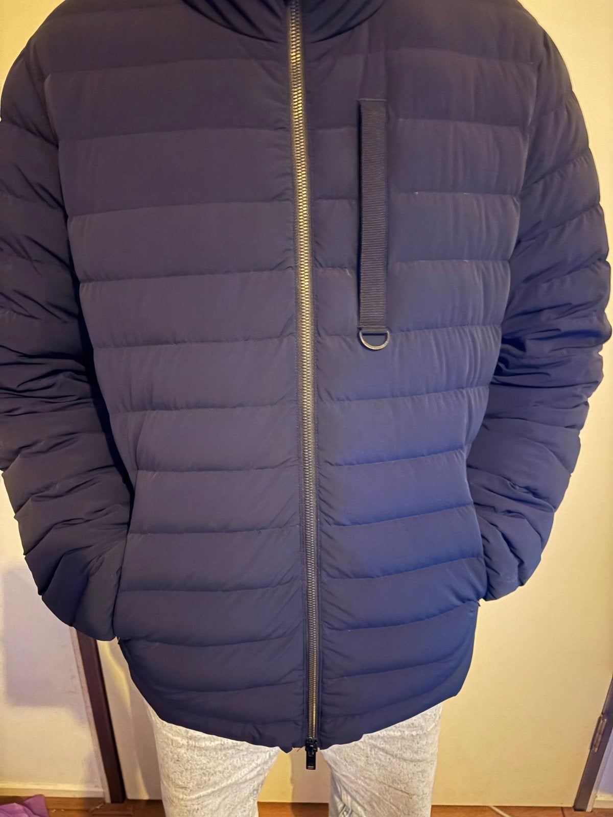 Moose Knuckles donsjas - Maat L, Ophalen of Verzenden, Zo goed als nieuw, Maat 52/54 (L), Blauw