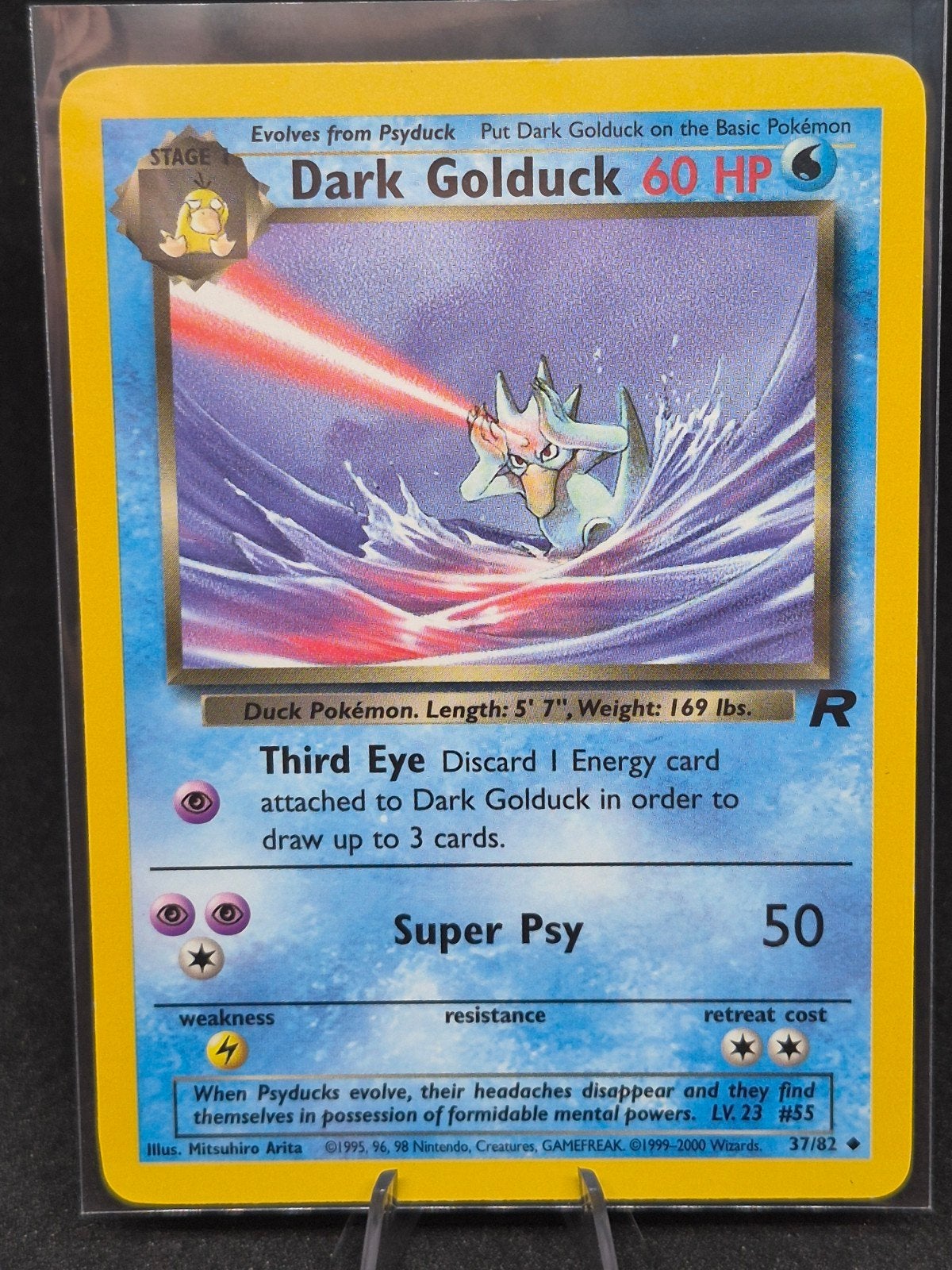 Dark Golduck Team Rocket Pokémon kaart - Vintage Collectible, Ophalen of Verzenden, Zo goed als nieuw, Losse kaart