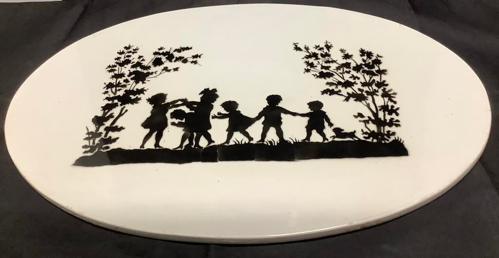 Serveerbord met silhouet-ontwerp, Huis en Inrichting, Ophalen of Verzenden, Porselein, Overige stijlen, Overige typen