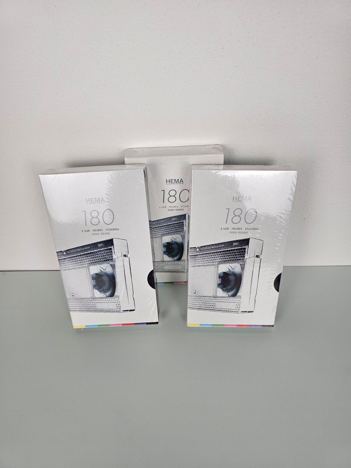 Nieuwe HEMA VHS 180 minuten High Grade videobanden (3 stuks), Ophalen of Verzenden, Nieuw in verpakking, VHS