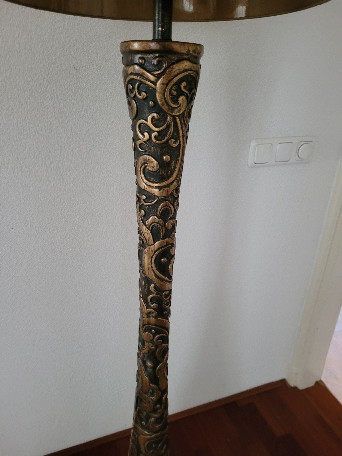 Prachtige  Staande Lamp met Gouden Ornamenten, Ophalen of Verzenden