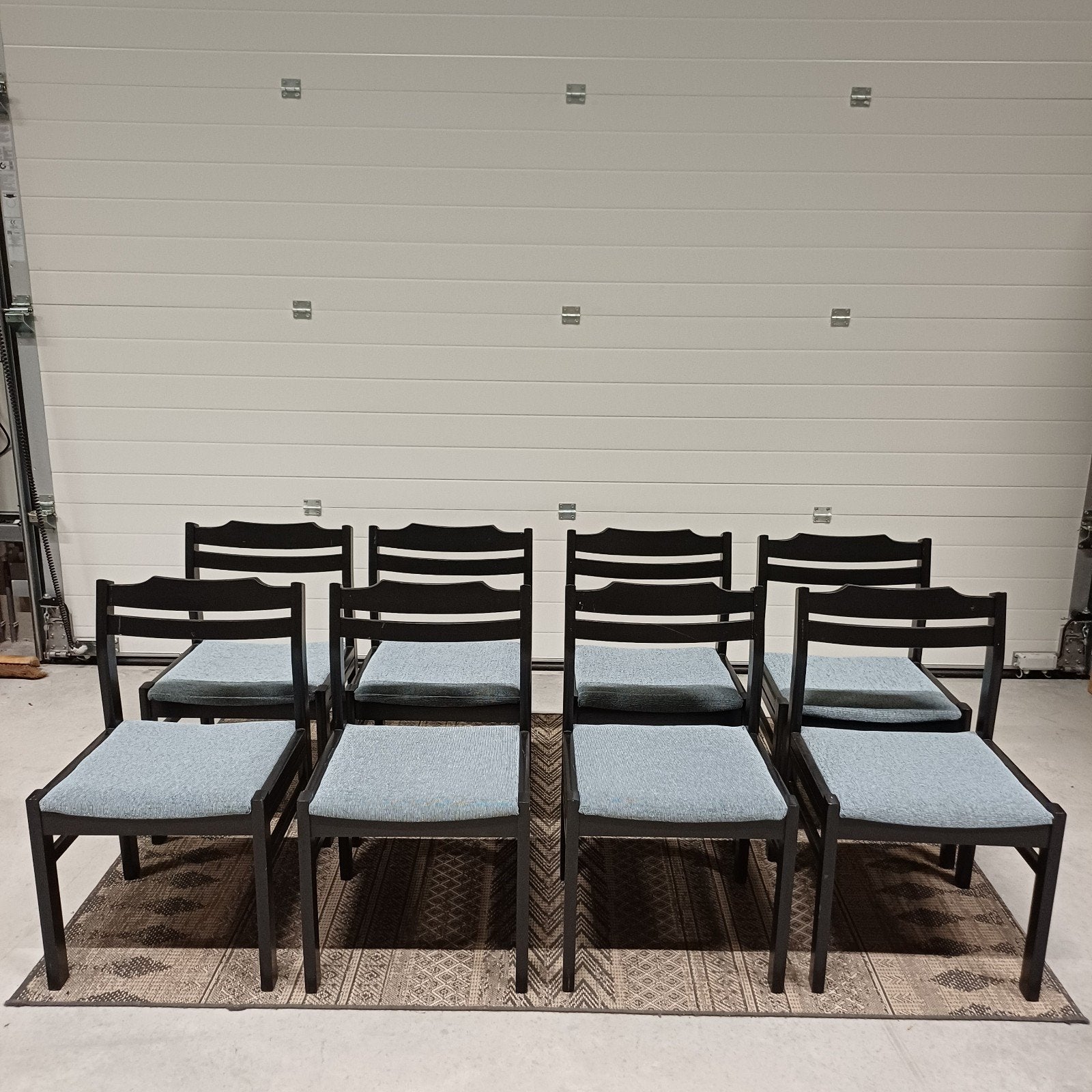 8 x vintage design stoelen houten stoelen, Ophalen, Gebruikt, Bruin, Vijf, Zes of meer stoelen
