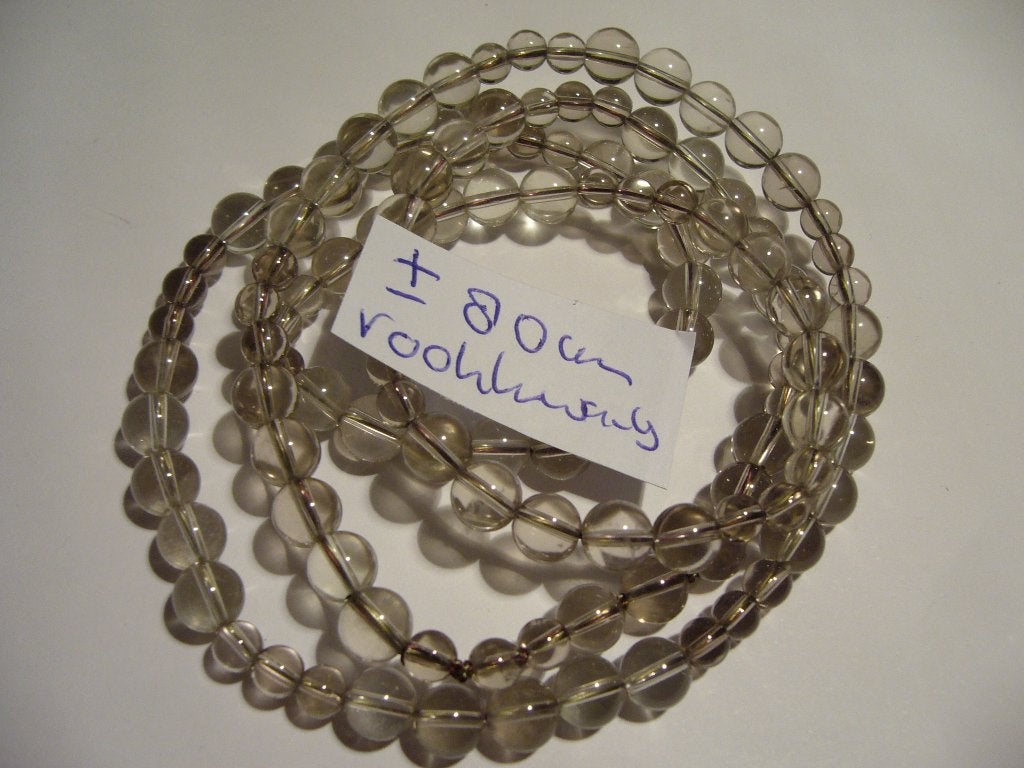 rookkwarts 80cm ketting mineraal edelsteen rook kwarts, Sieraden, Tassen en Uiterlijk, Kettingen, Bruin, Ophalen of Verzenden