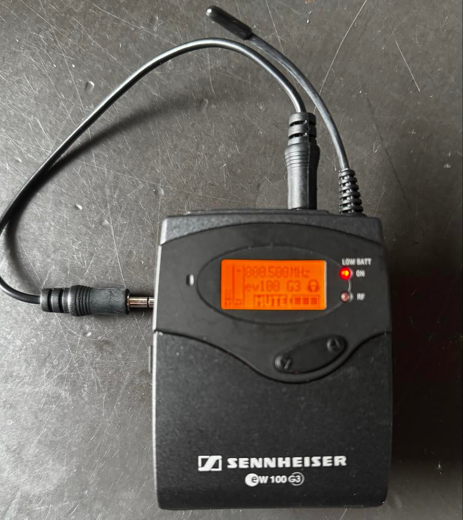 Sennheiser EW 100 G3 & G2 Draadloze Microfoon Set, Ophalen of Verzenden, Gebruikt, Overige typen, Draadloos