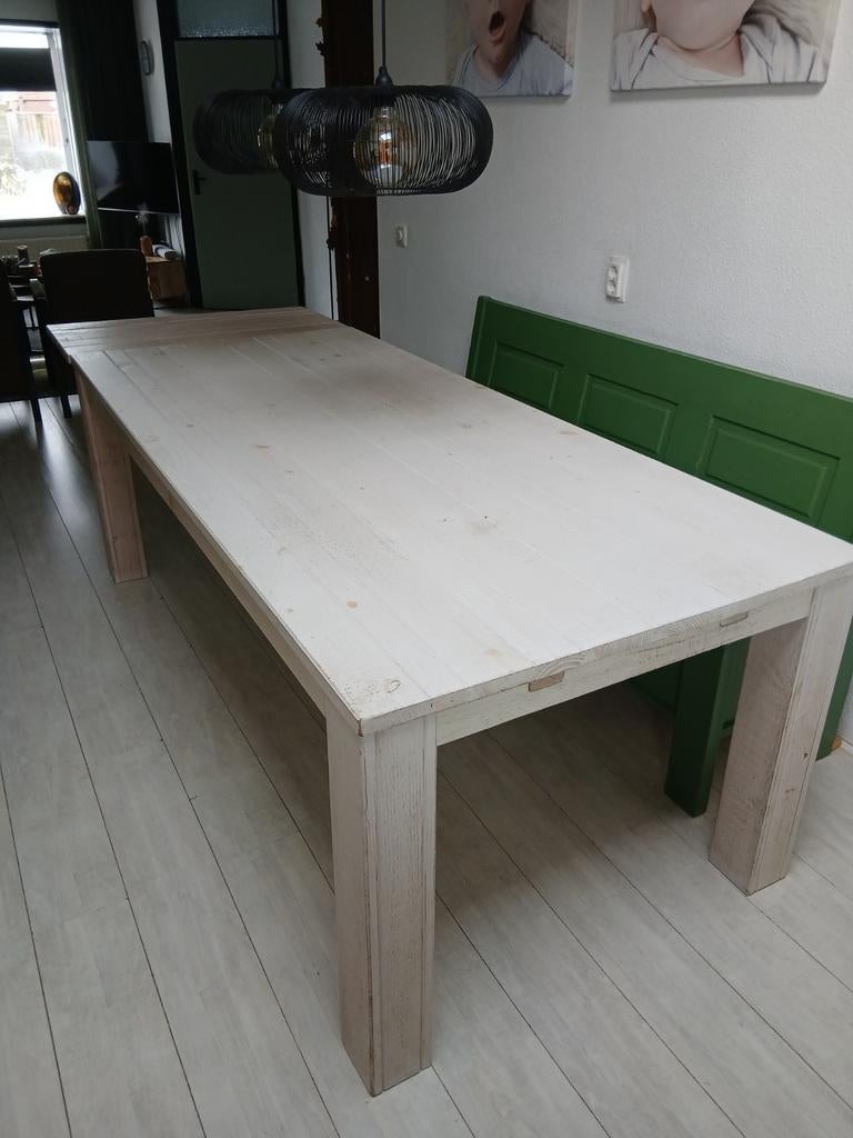 Eetkamertafel, Huis en Inrichting, Tafels | Eettafels, Gebruikt, 50 tot 100 cm, 200 cm of meer, Vijf personen of meer, Rechthoekig