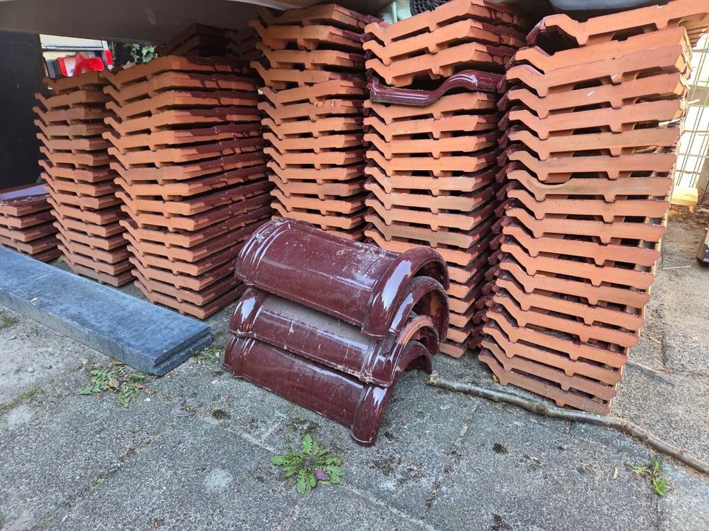 Dakpannen geglazuurd 21m2 laumans, Doe-het-zelf en Verbouw, Dakpannen en Dakbedekking, Steen of Klei, Ophalen of Verzenden, 15 m² of meer