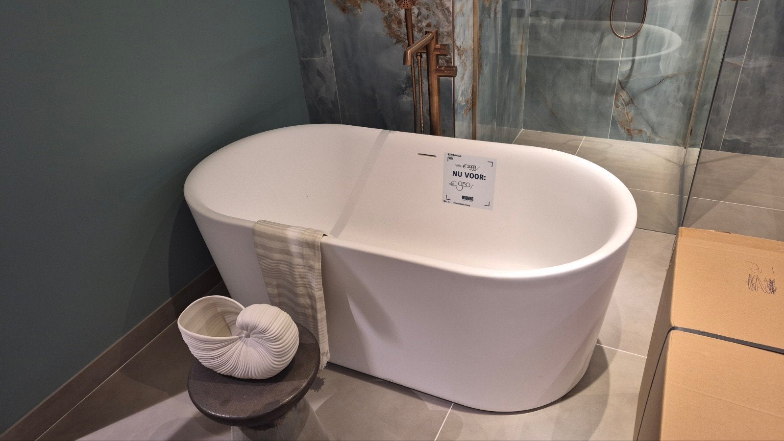 Showroom vrijstaand Bad Ben Vico 80x155 Mat Wit, Ophalen of Verzenden, Zo goed als nieuw
