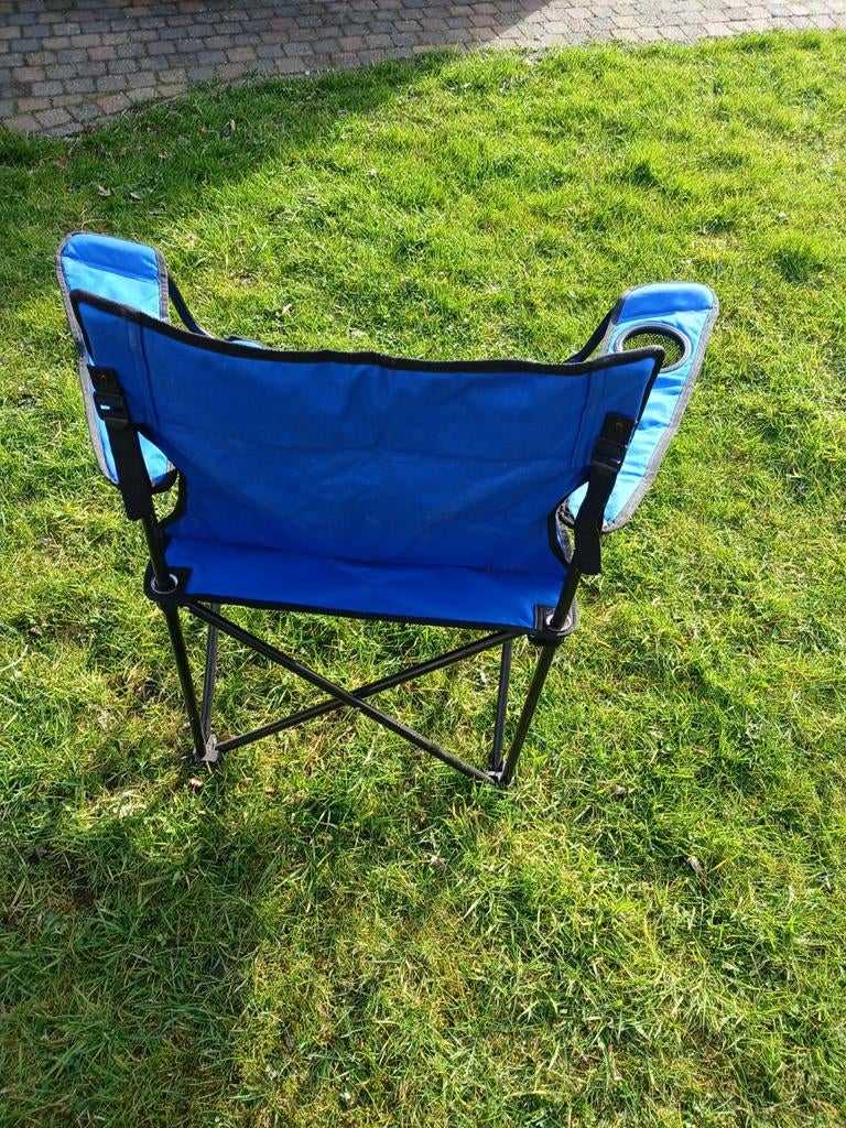 Opvouwbaar visstoeltje / campingstoeltje blauw, Ophalen of Verzenden, Gebruikt