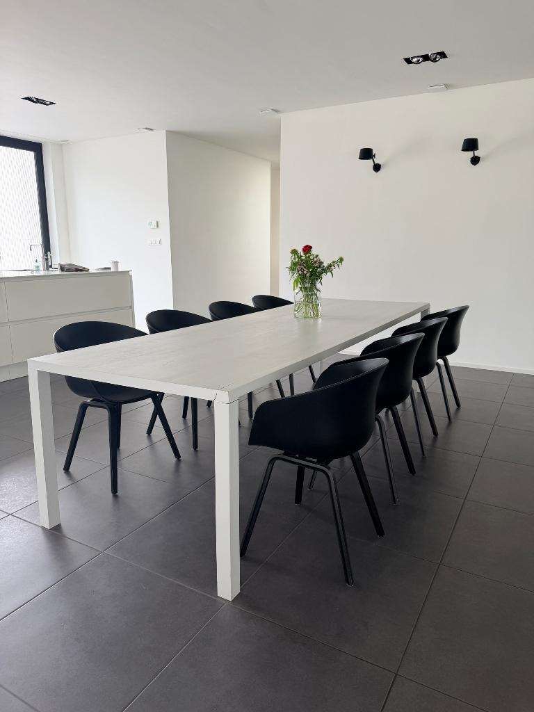 Hay about a chair met leren kussen vam Hay, Huis en Inrichting, Stoelen, Ophalen, Kunststof, Zwart, Zo goed als nieuw