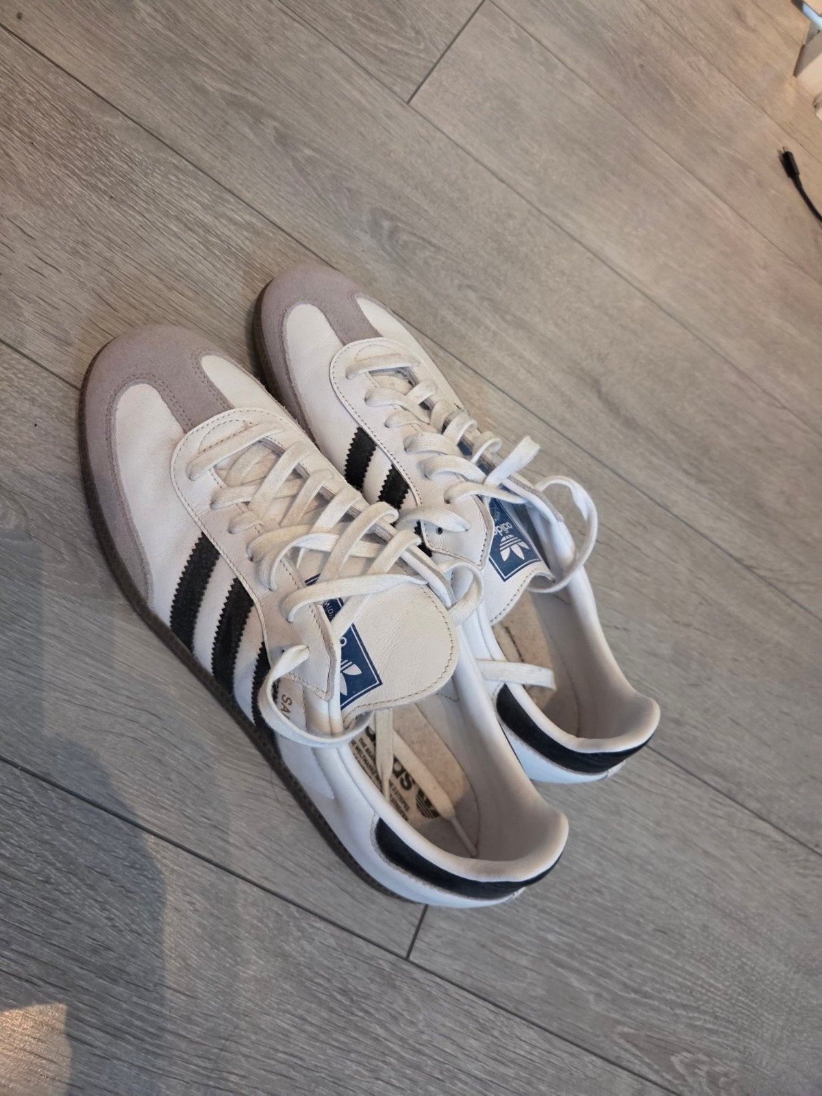 Adidas Samba OG sneakers wit/zwart, Kleding | Heren, Schoenen, Ophalen of Verzenden, Zo goed als nieuw, Wit