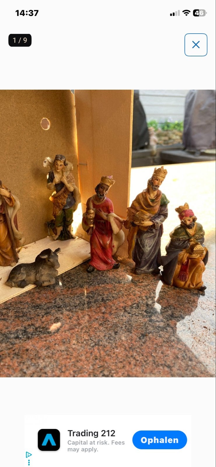 Kerst stal beelden , vintage grote groep ,moet weg!, Ophalen