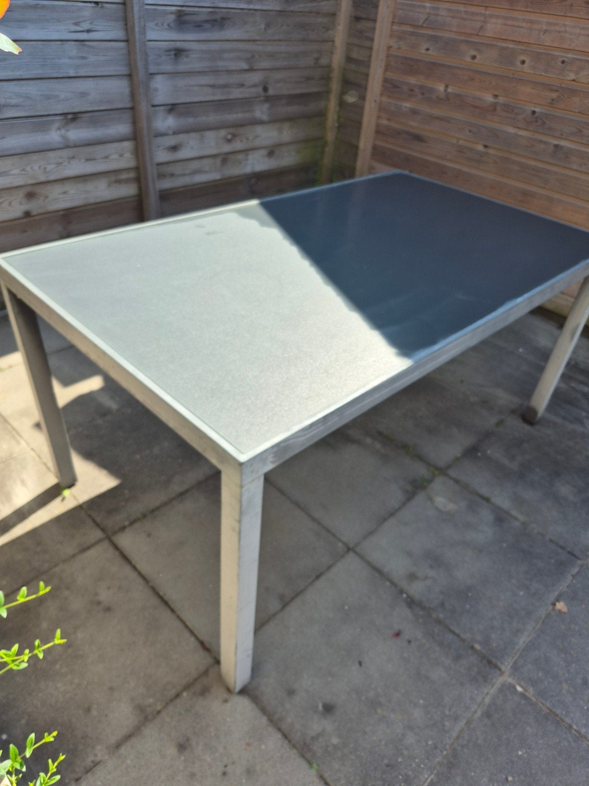 Grote tuintafel van 160x90, Tuin en Terras, Tuintafels, Ophalen, Gebruikt, Rechthoekig, Aluminium