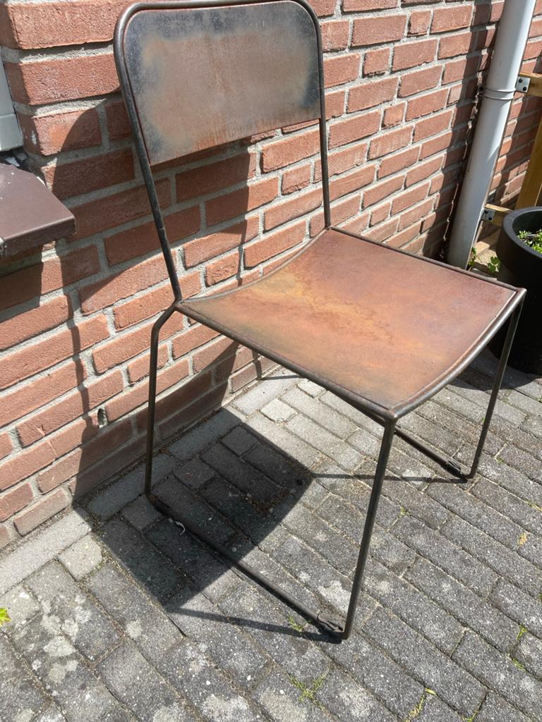 IJzeren tuinstoelen 2 stuks, Ophalen, Gebruikt, Metaal