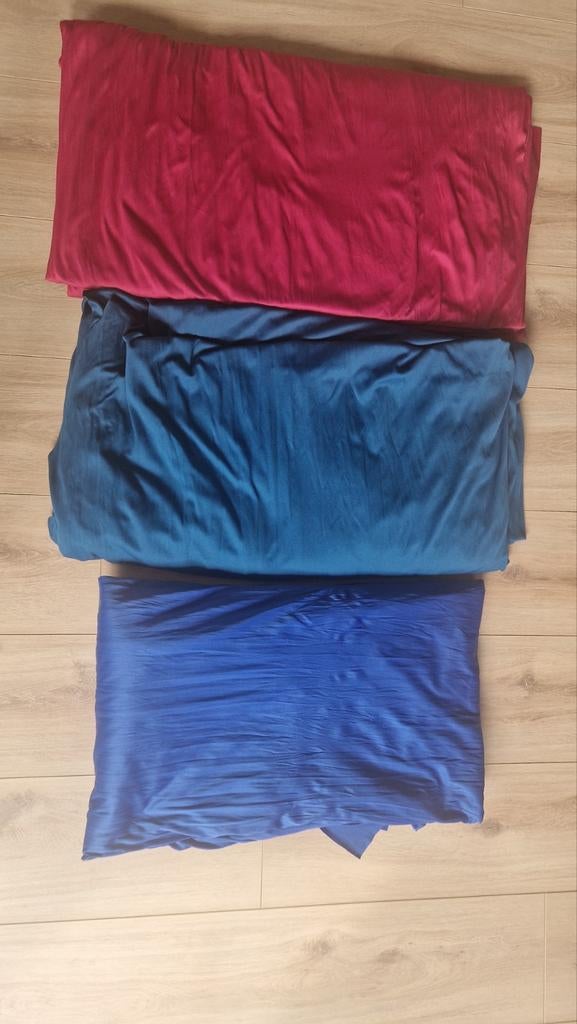 Polyester interlock stretch ruim 50m in 6 stukken, Ophalen of Verzenden, Gebruikt