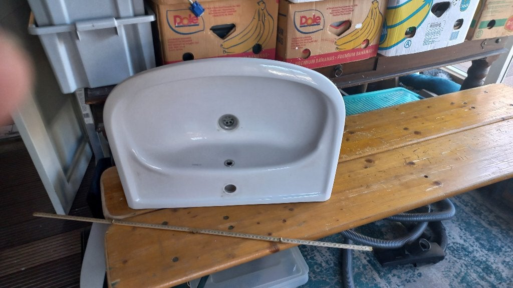te koop wastafel wit sphinx, Ophalen, Zo goed als nieuw, Steen, Wastafel