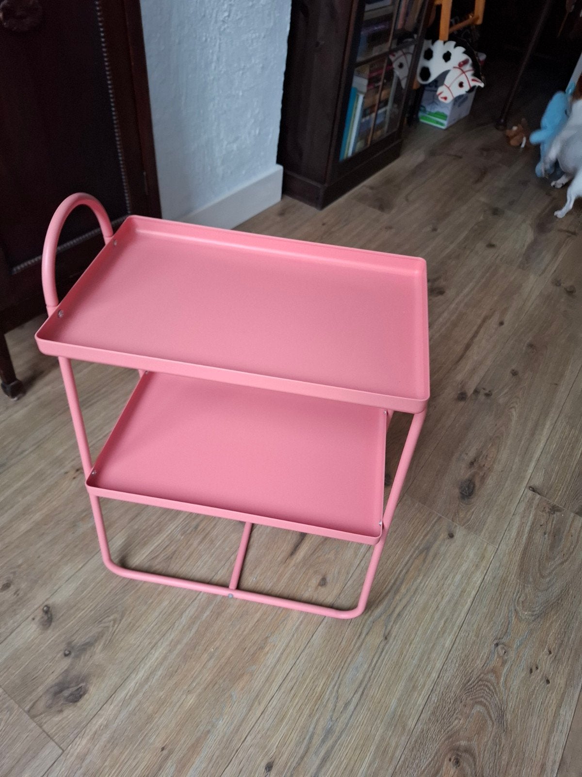 Hattasen IKEA PINK limited editie bijzettafel, als nieuw!, Minder dan 55 cm, Metaal of Aluminium, Rond, Zo goed als nieuw