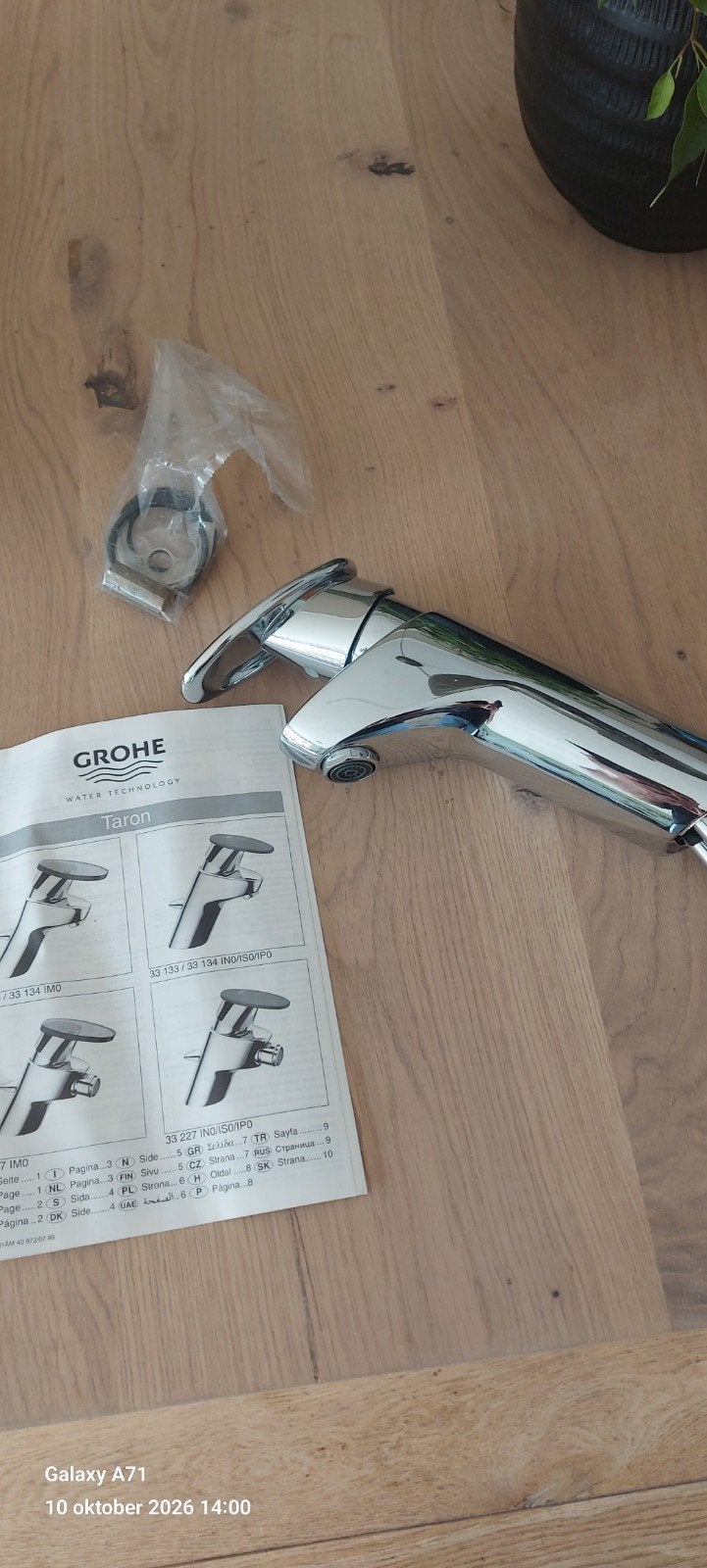 Nieuwe Grohe Taron Badkamer Kraan - Chroom, Ophalen of Verzenden, Nieuw, Chroom, Kraan