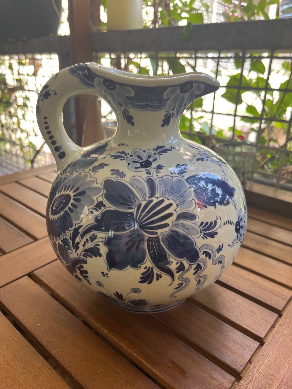 Regina Delfts Blauw Hollandse kan/vaas - Handgeschilderd, Antiek en Kunst, Ophalen