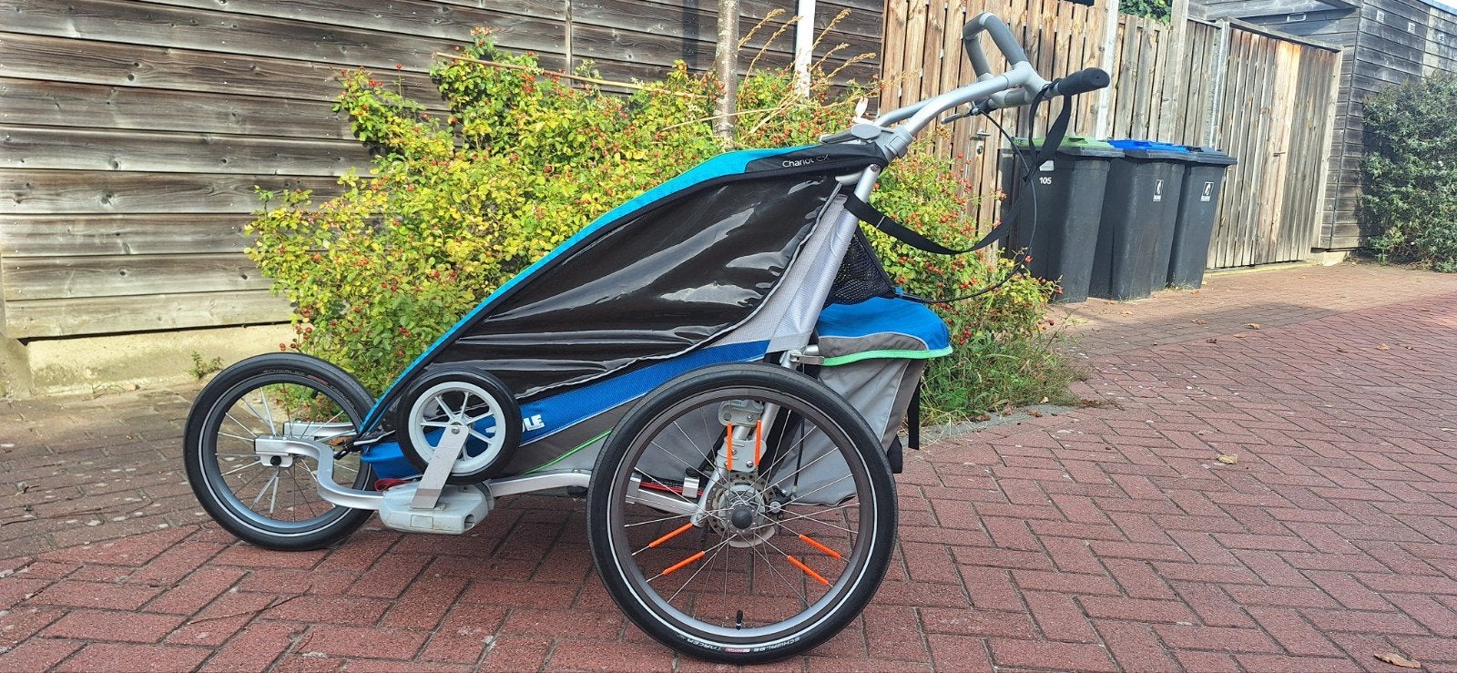 Thule Chariot CX2, Fietsen en Brommers, Ophalen, Gebruikt, Vering, 40 tot 60 kg