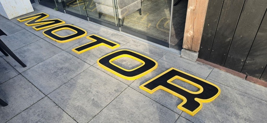 Reclame letters groot "MOTOR", Ophalen of Verzenden, Gebruikt