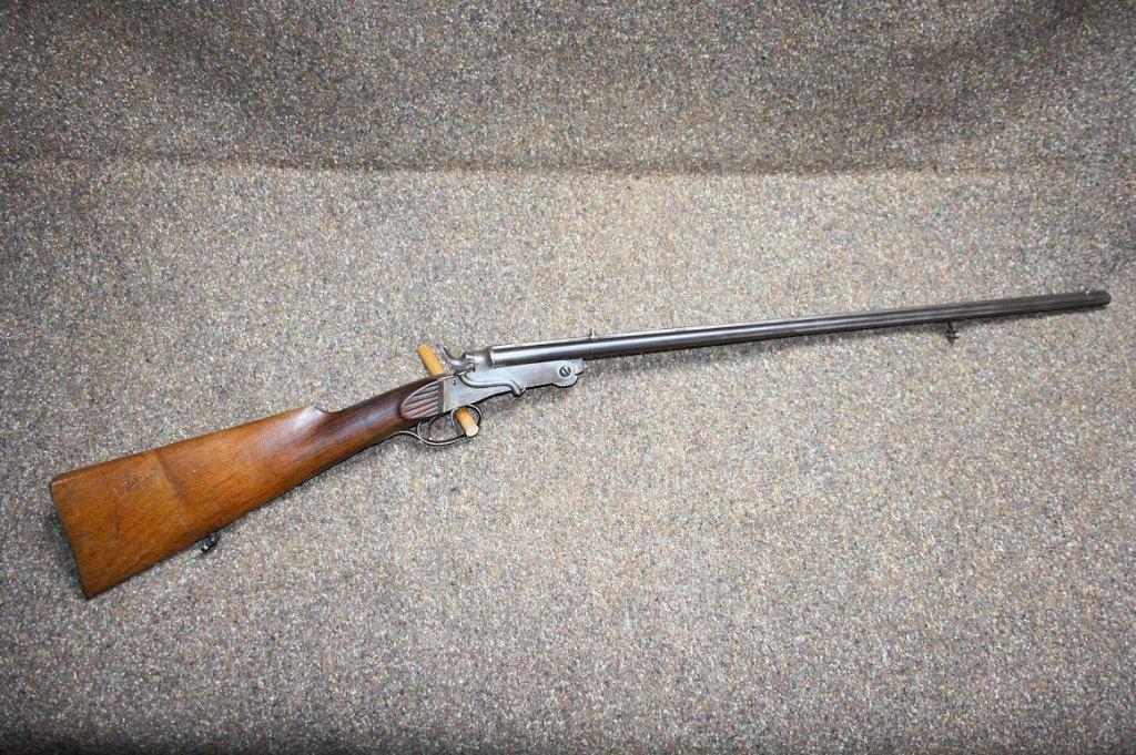 Antiek tuingeweer dubbelloops 22short + 9mm flobert geweer, Antiek en Kunst, Ophalen of Verzenden