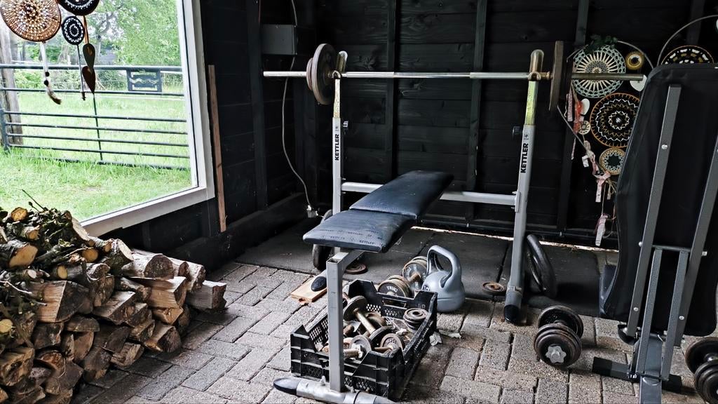 Kettler halterbank, Sport en Fitness, Fitnessapparatuur, Ophalen of Verzenden, Gebruikt, Krachtstation