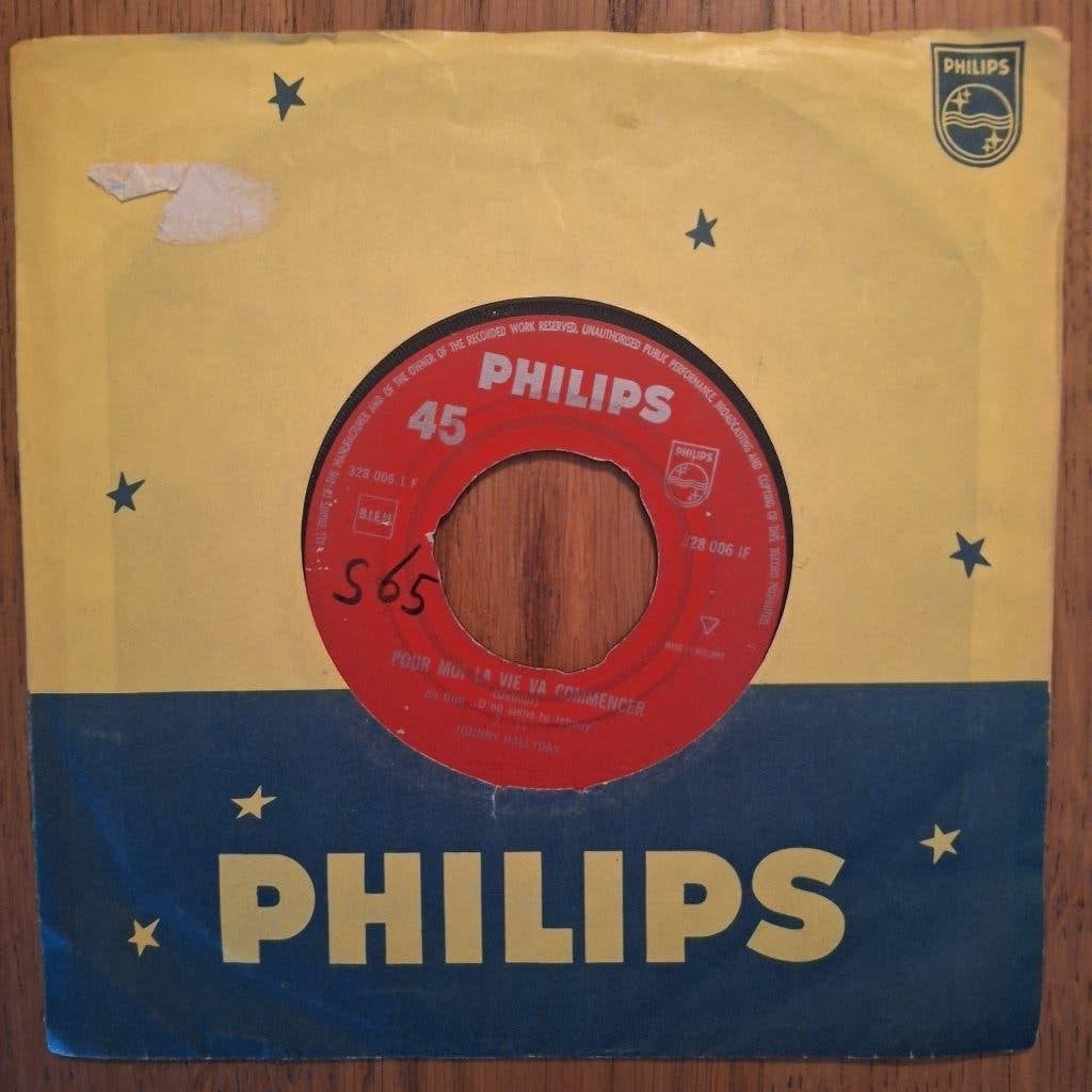 Johnny Hallyday - Pour Moi La Vie Va Commencer (075), Ophalen of Verzenden, Gebruikt, Pop