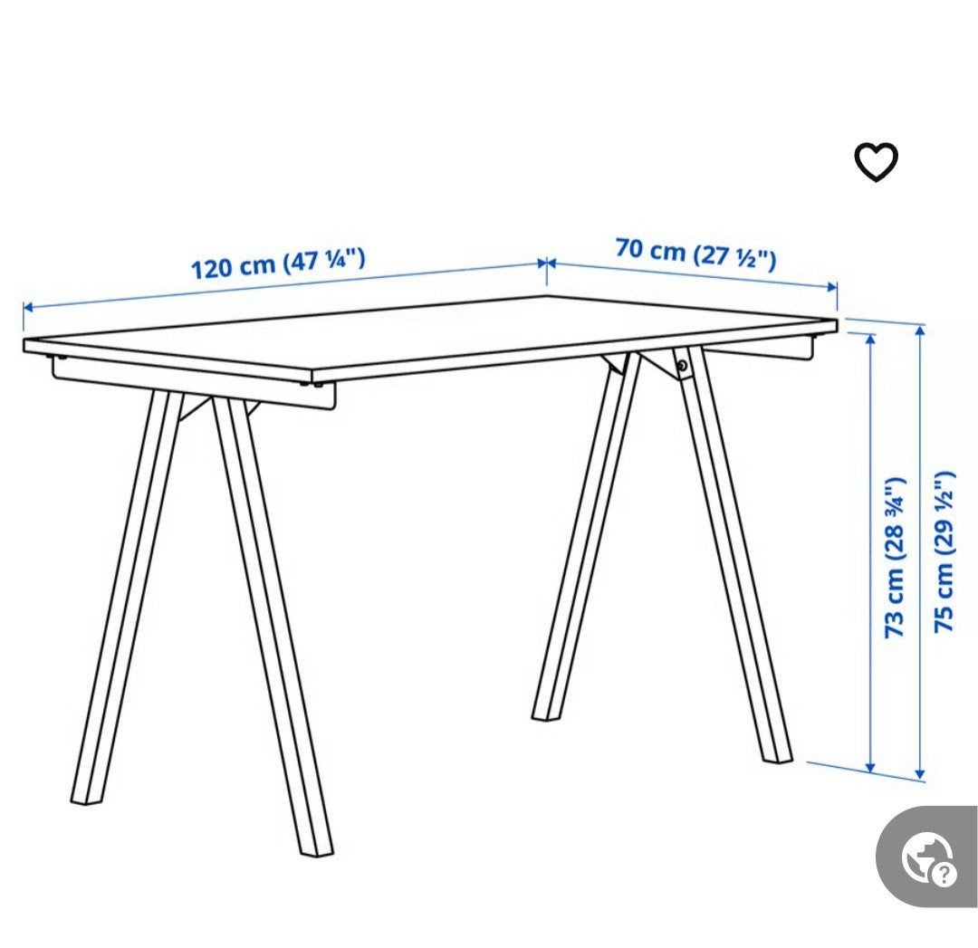 IKEA LINNMON / ADILS Bureau - Wit Te koop, Ophalen, Zo goed als nieuw