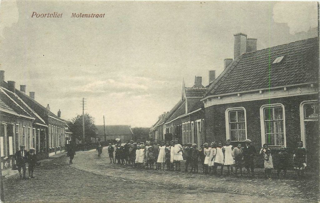 378-322-039 Poortvliet Molenstraat, Verzamelen, Ansichtkaarten | Nederland, Verzenden, Voor 1920, Zeeland