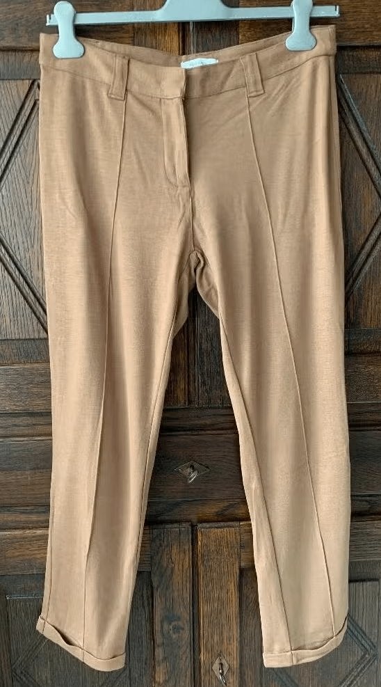 Nette bruine broek damesbroek; Yessica 40; donker terracotta, Kleding | Dames, Maat 38/40 (M), Bruin, Ophalen of Verzenden, Zo goed als nieuw