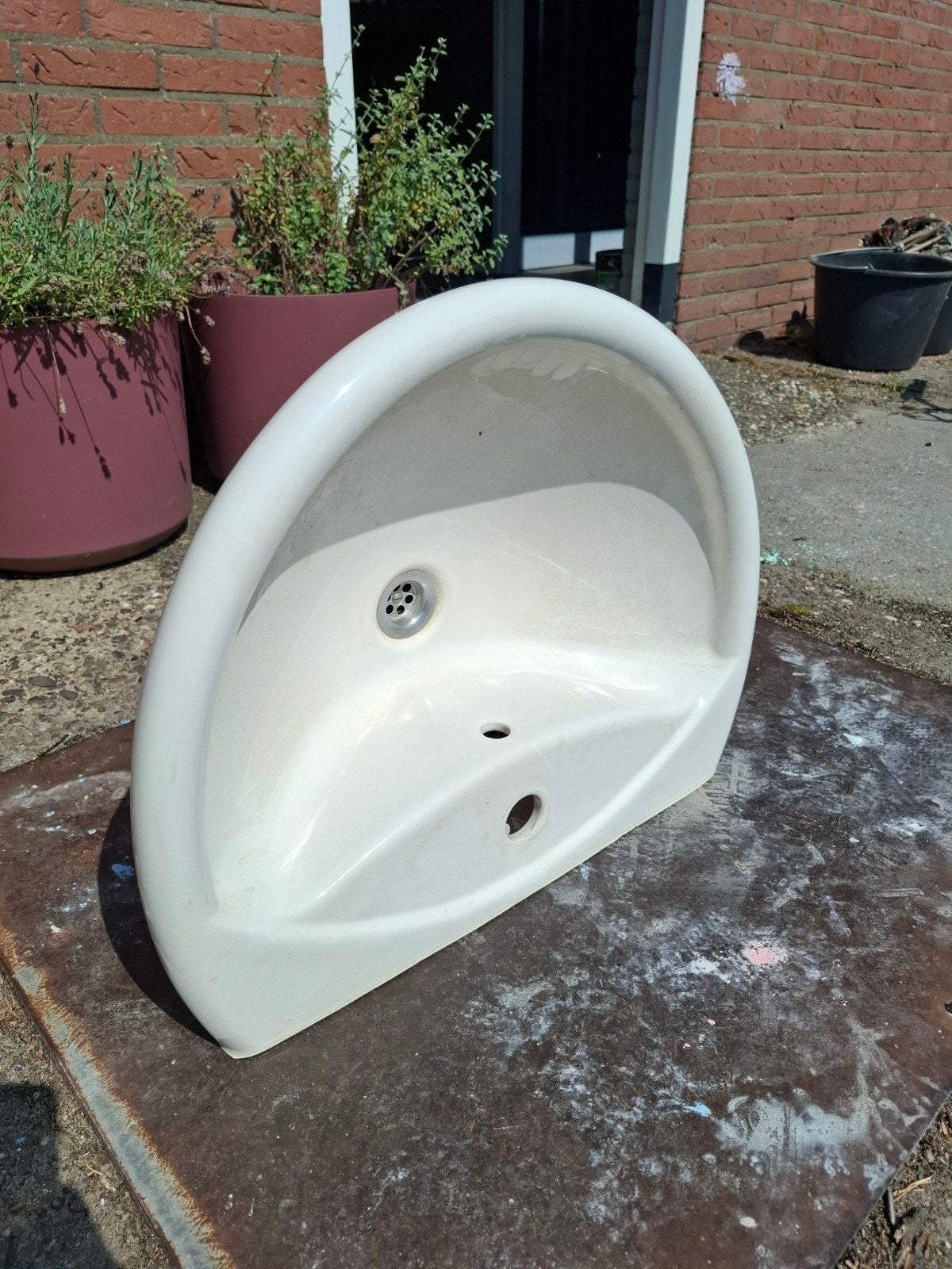 Villeroy & Boch Plus Wastafel 55x45cm met kraangat, Ophalen, Gebruikt, Steen, Wastafel