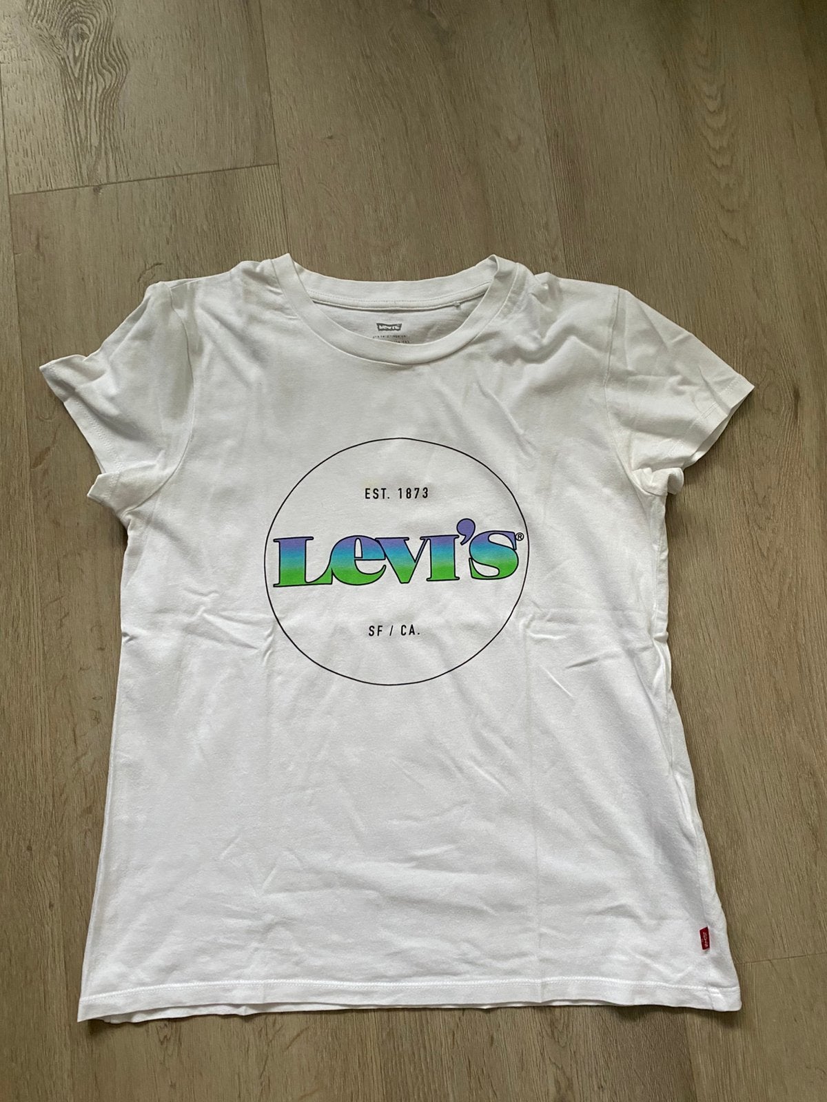 Levi’s meisjes shirt wit met print maat XS 176, Ophalen of Verzenden, Gebruikt, Meisje, Shirt of Longsleeve