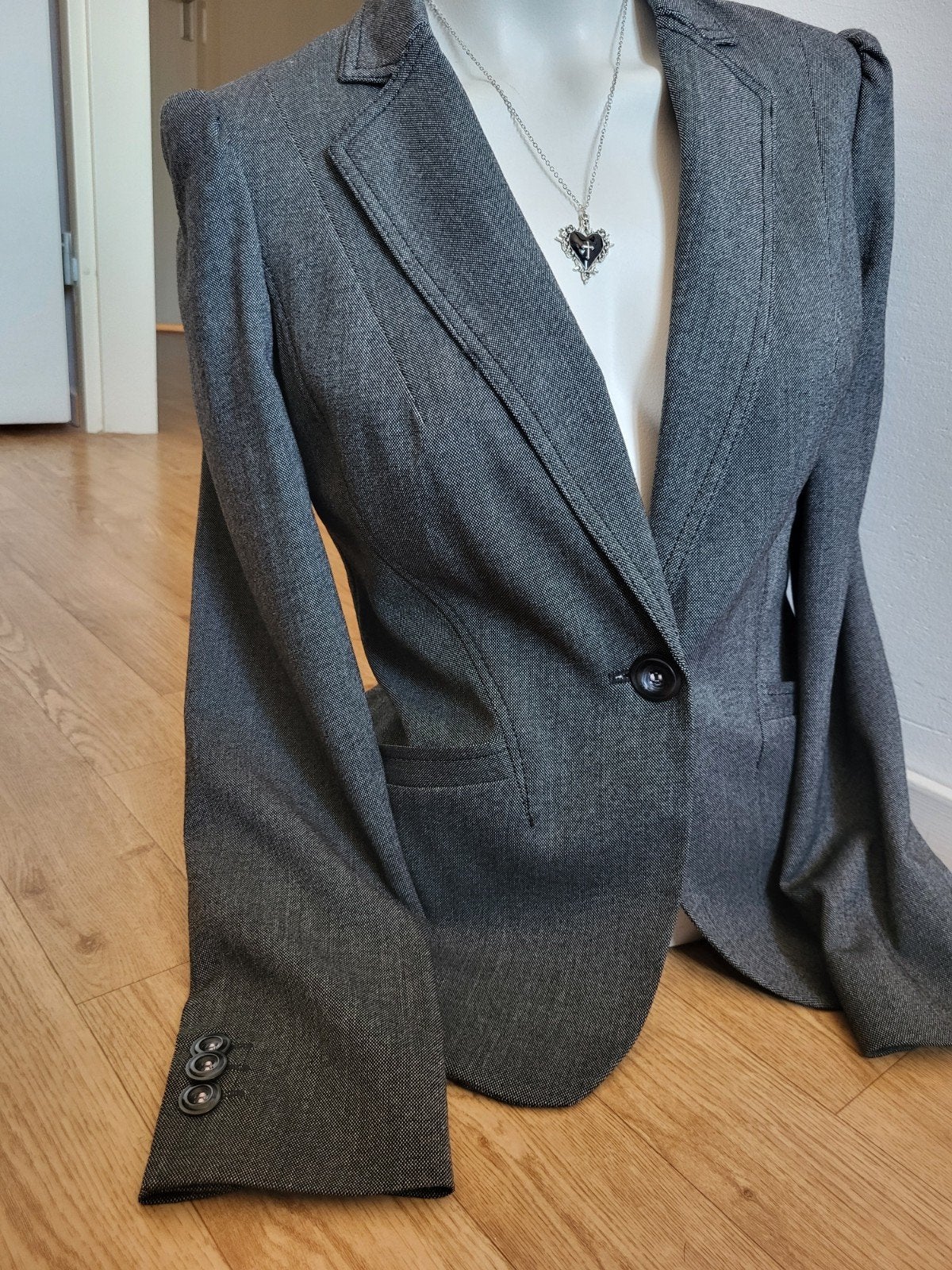 Nieuwe Stijlvolle Blazer met Vintage Look Maat 34 Pofmouwen, Atmosphere, Nieuw, Ophalen of Verzenden, Jasje