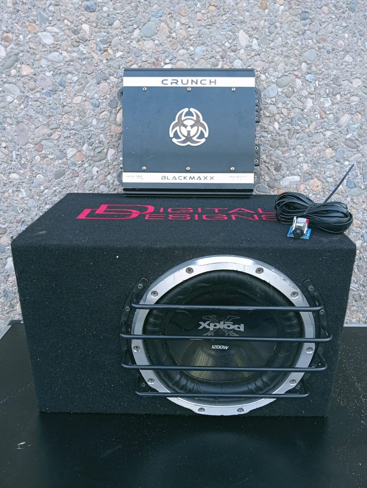 1200w subwoofer dd kist 750w versterker bass remote, Ophalen