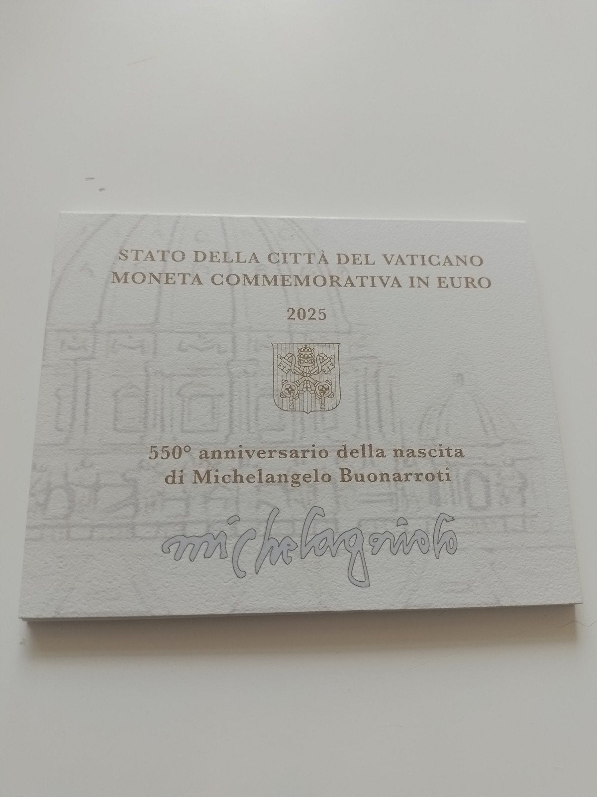2 Euromunt Vaticaan 2025: Michelangelo bu, Ophalen of Verzenden, Vaticaanstad, 2 euro