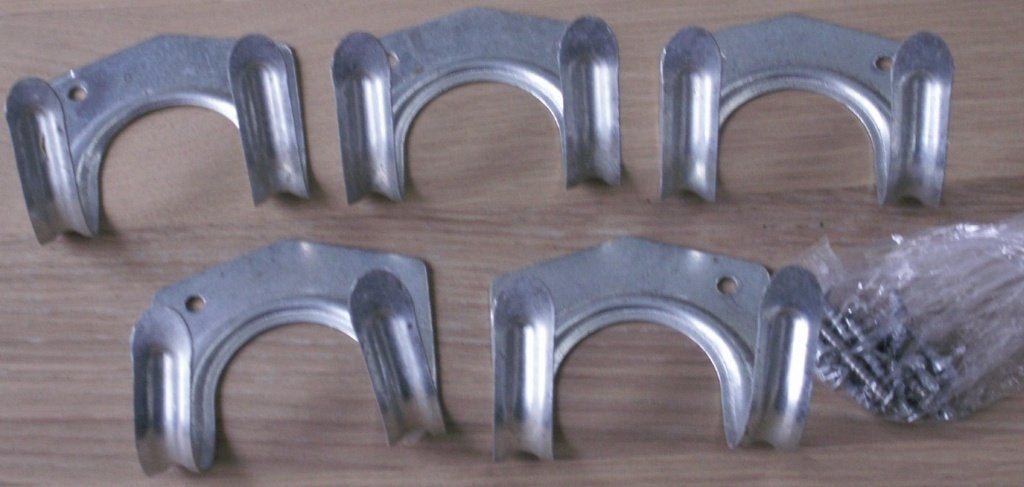 Set van 5 dubbele ophanghaken/wandhaken, Wandkapstok, Ophalen of Verzenden, Zo goed als nieuw, Minder dan 100 cm