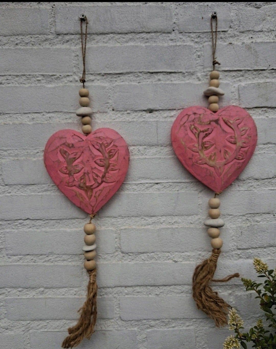 Gave set van 2  ibiza style hearts