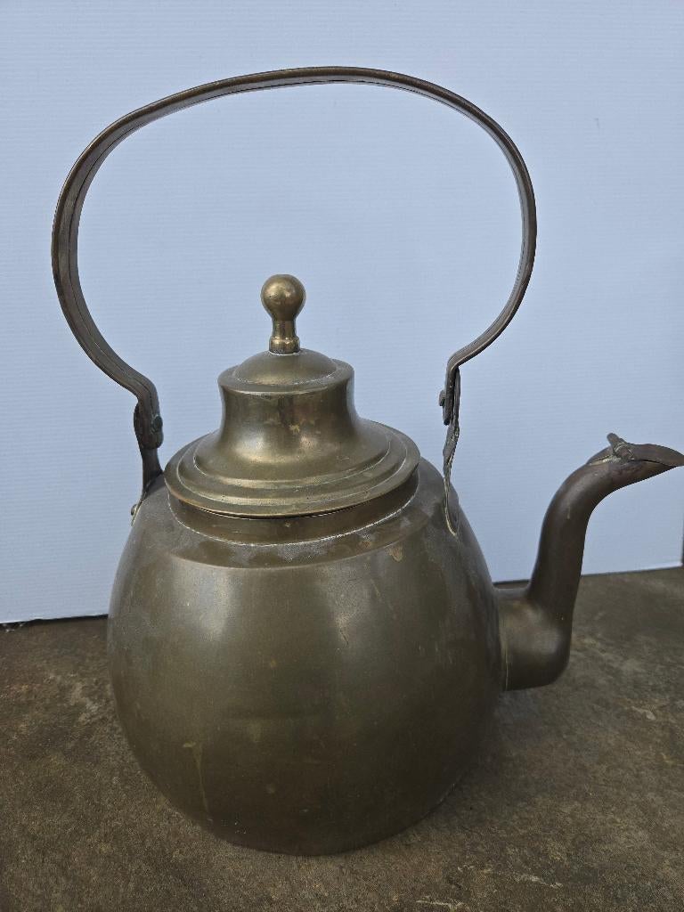 antieke koperen appelketel met klepje, Antiek en Kunst, Ophalen of Verzenden, Koper