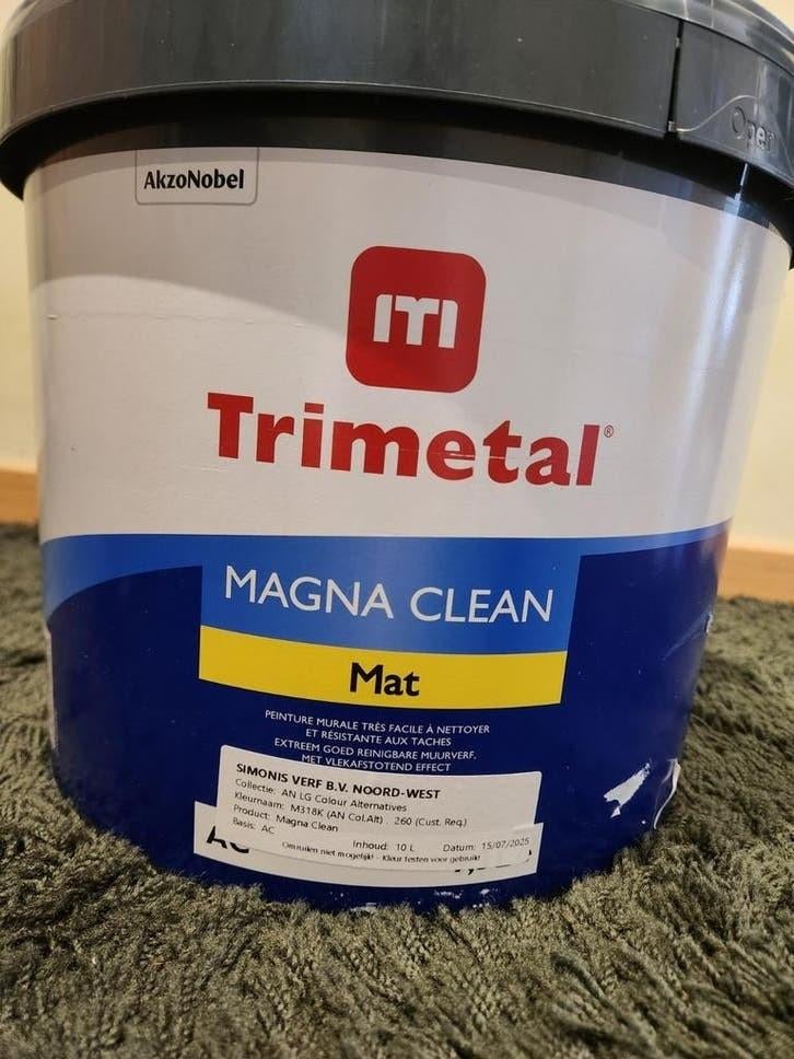 Trimetal magna clean blauw latex 10 liter, Ophalen of Verzenden, Blauw