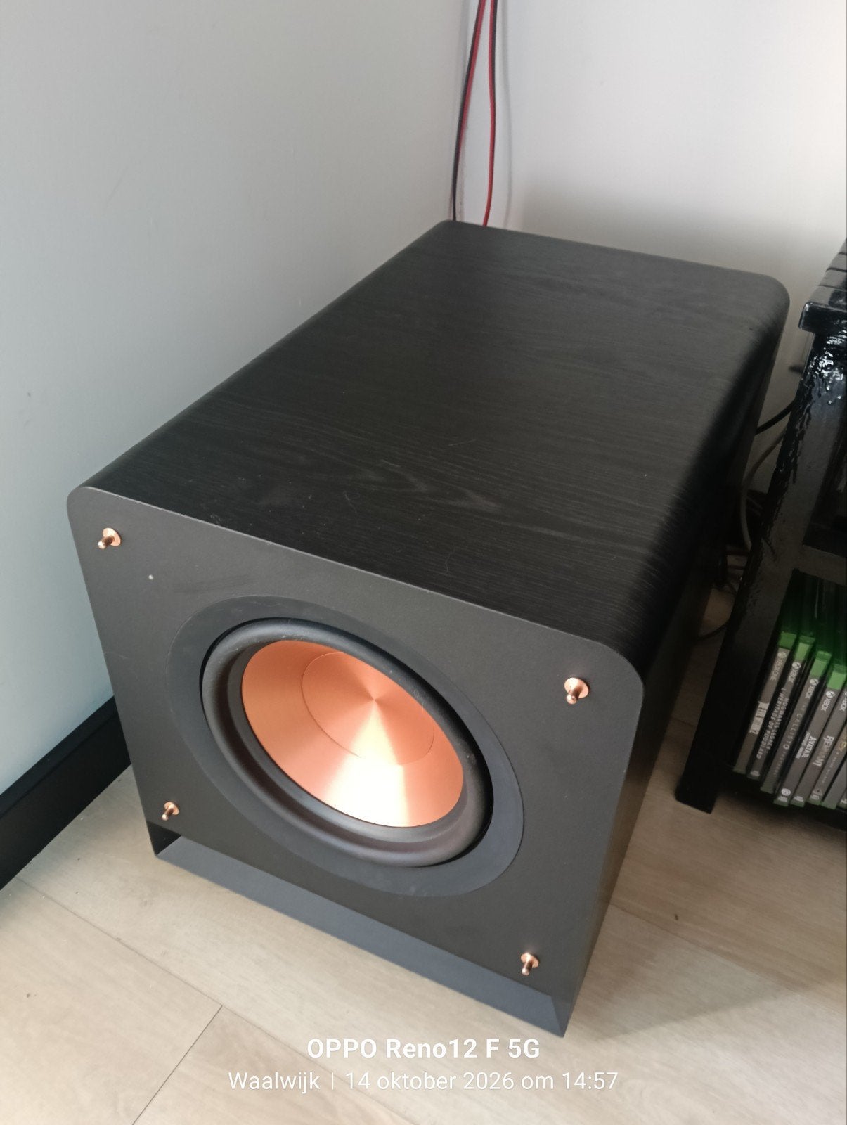 Klipsch RP-1000SW Subwoofer (April 2026) + Oehlbach Kabel &, Audio, Tv en Foto, Ophalen, Zo goed als nieuw, Subwoofer, Overige merken