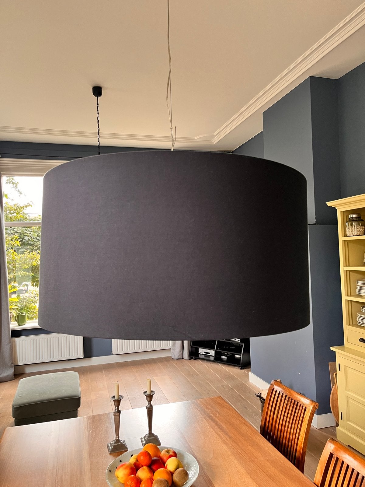 Lampenkap, Hanglamp, Gebruikt, Blauw, Rond
