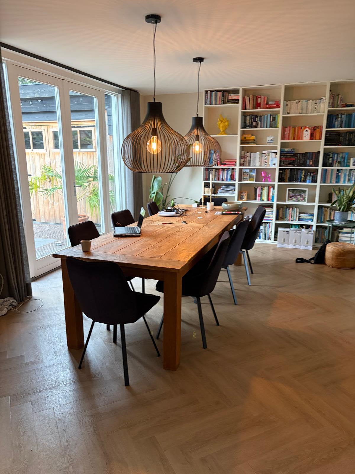 Draaibare eetkamerstoelen, modern, velvet/velours, Ophalen, Gebruikt, Zwart, Metaal