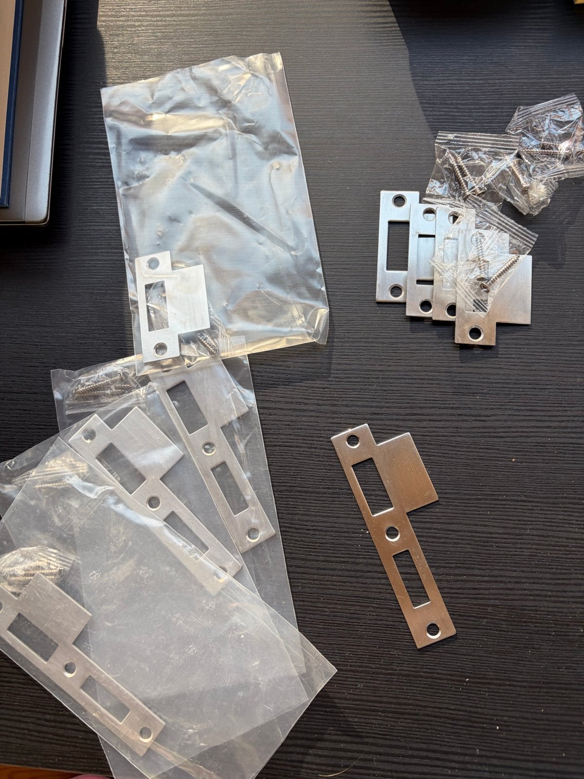 Nieuwe RVS Sluitplaten voor Deuren - Set van 5, Ophalen of Verzenden, Nieuw, Rvs, Slot