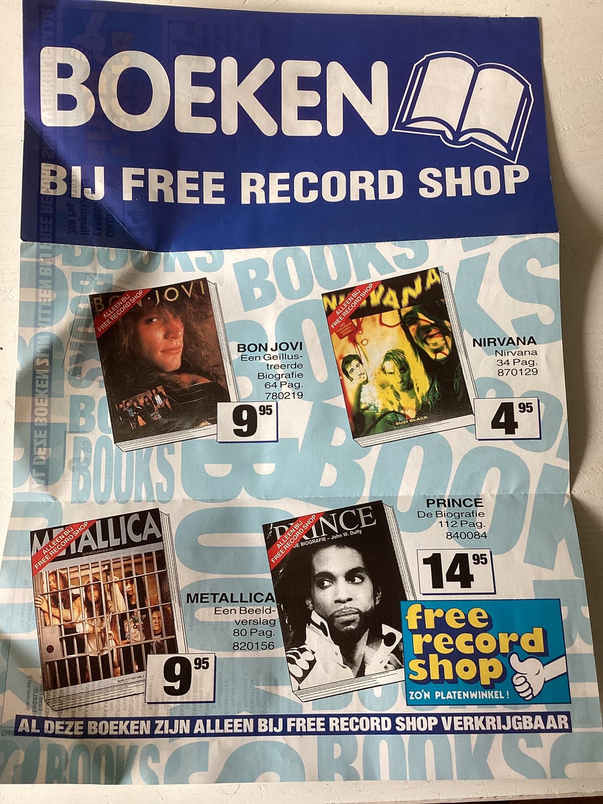 Foldertje boeken bij Free Record Shop, Verzenden, Zo goed als nieuw, Folder