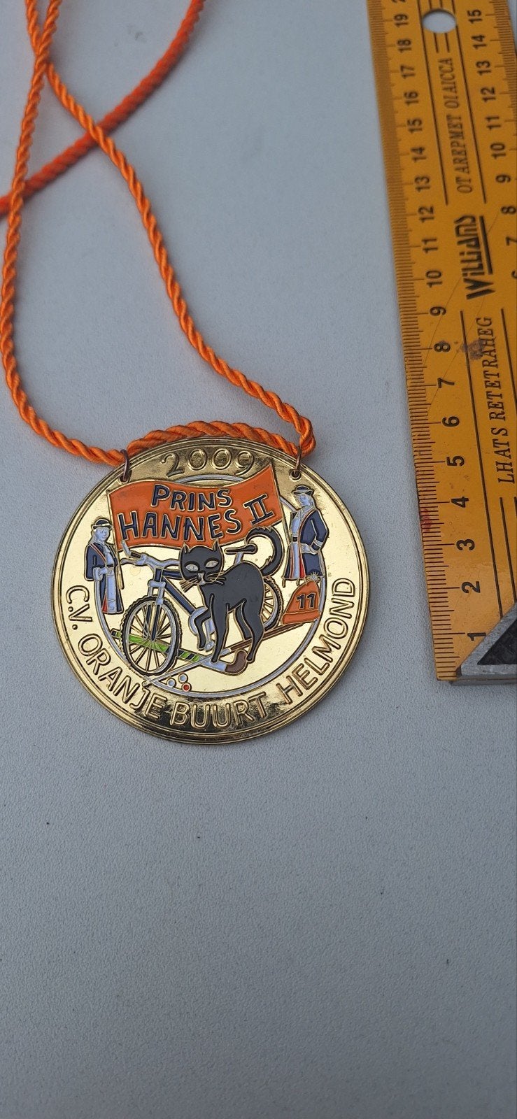 Carnaval medaille Prins Hannes Oranjebuurt Helmond 2009 (7.2, Ophalen of Verzenden, Overige materialen